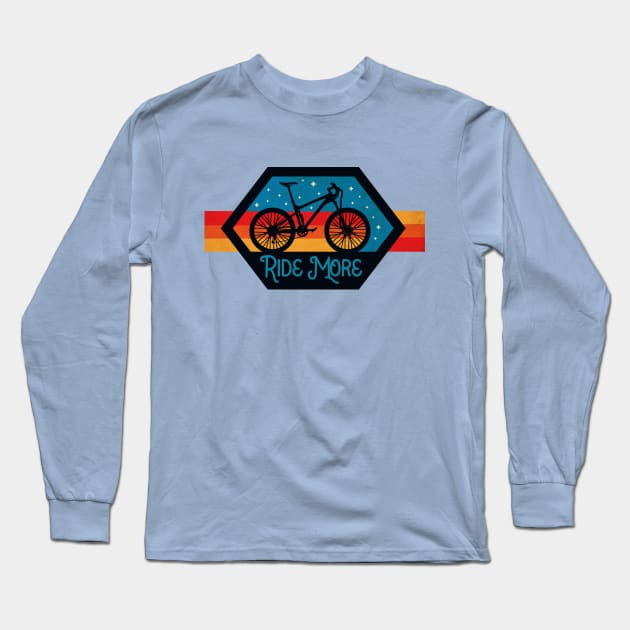 Ride More Bike Vintage Long Sleeve T-Shirt by CTShirts